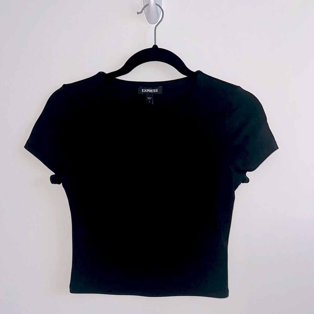 *Excellent Condition* Express, Black Cropped Bodycon, Sz. S
